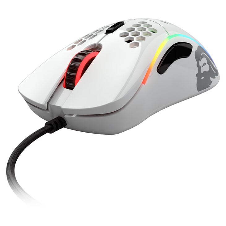 Glorious Model D Gaming Mouse - white, glossy + Mousepad - XL image number 3