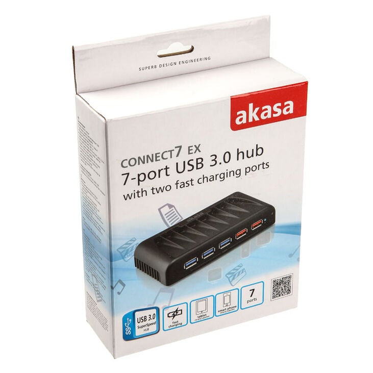 Akasa Connect 7 EX - USB 3.0 Hub inkl. 2x Fast Charging Port image number 4