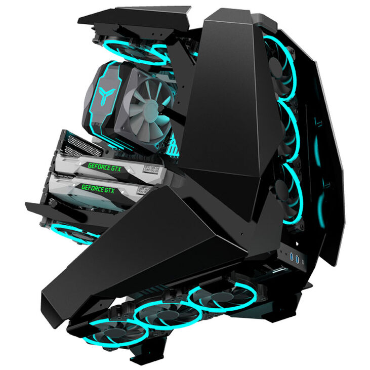 Jonsbo MOD5 Full Tower Showcase, Tempered Glass - black image number 5