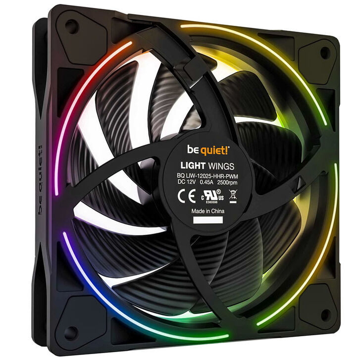 be quiet! Light Wings ARGB PWM Lüfter - 120mm, schwarz, High Speed image number 2