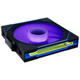 Lian Li UNI FAN SL-INF Wireless Fan, Reverse Blade, ARGB, PWM - 140mm, Black image number null