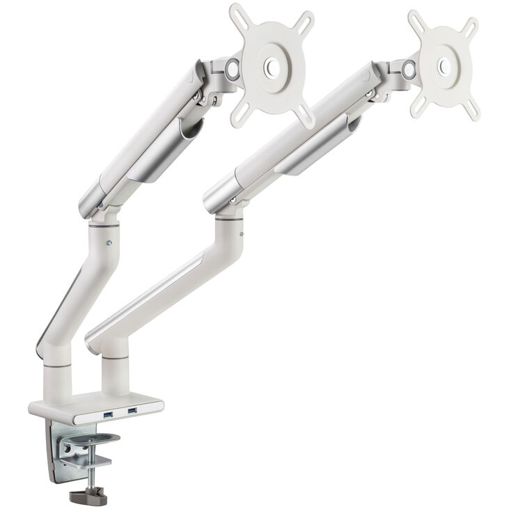 Alterzone Arm Duo USB Aluminium Monitorhalterung - weiß, 2x USB-Typ-A image number 8