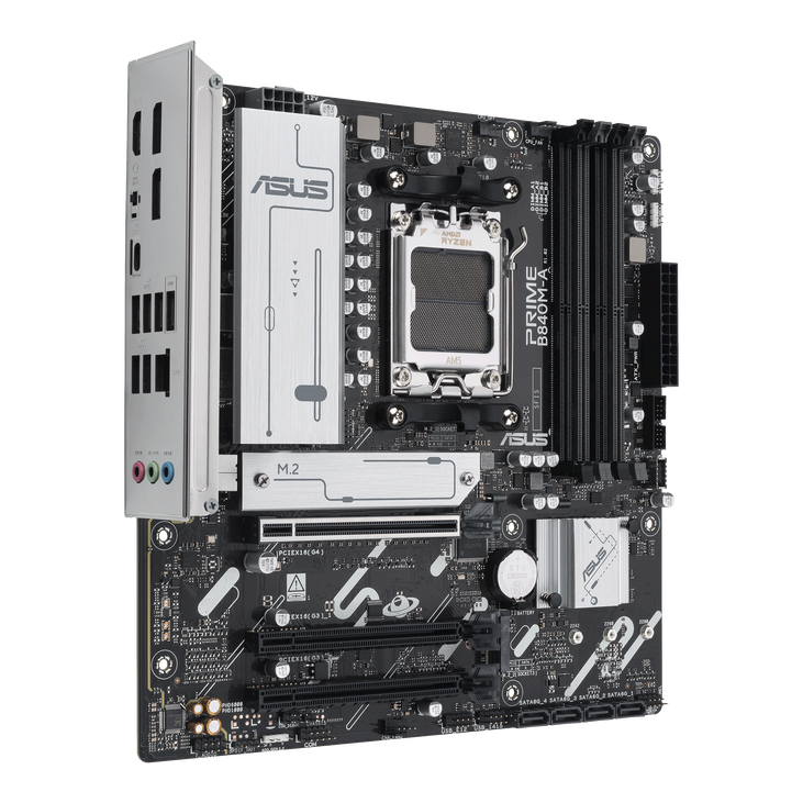 ASUS PRIME B840M-A Mainboard, Sockel AM5, AMD B840, Micro-ATX, DDR5 image number 2