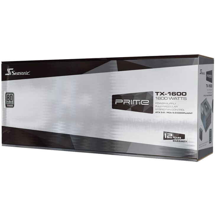 Seasonic Prime TX-1600, 80 PLUS Titanium power supply, modular, ATX 3.1, PCIe 5.1 - 1600 Watt image number 9