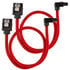 Corsair Premium Sleeved SATA Cable angled, red 30cm - 2 pack image number null