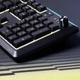 CORSAIR SKIFF 100 Gaming Keyboard, 10-Zone RGB, IP53 Splash Protection - Black image number null