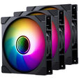 PHANTEKS M25 Gen2 PWM D-RGB L&uuml;fter 3er-Pack - Reverse Blade, 140mm, schwarz image number null