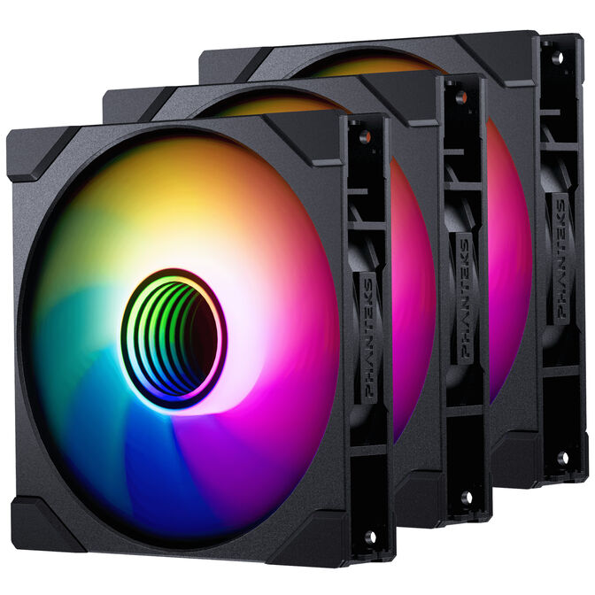 PHANTEKS M25 Gen2 PWM D-RGB L&uuml;fter 3er-Pack - Reverse Blade, 140mm, schwarz image number 1