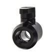 Bitspower Absperrhahn 2x IG 1/4 Zoll, schwarzer Griff - matt black image number null