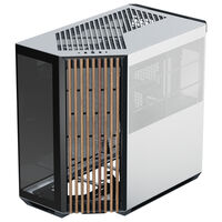 APNX V1 PC Case, Midi-Tower, ATX, Tempered Glass – Wood, Black / White