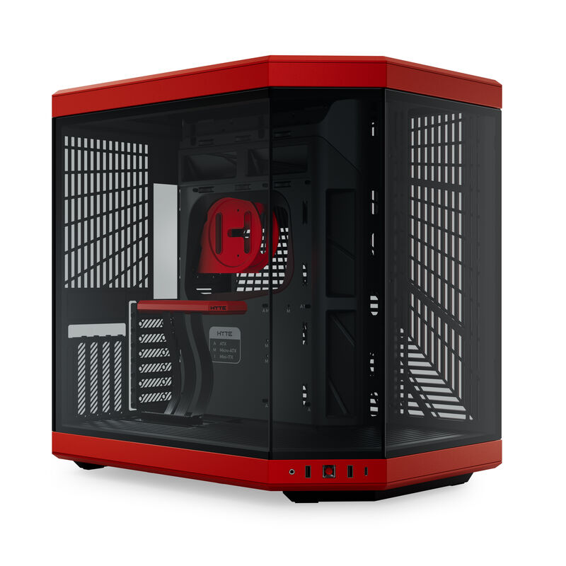 Hyte Y70 Midi Tower Standard - schwarz / rot