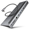 AXAGON HMC-4KX3 USB 3.0 Hub, MiniDP + 2x HDMI, LAN, PD, 3x USB-A, SD-Kartenleser, Audio image number null