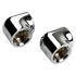 Bitspower Touchaqua Adapter 90 Degree G1/4 Inch Female to G1/4 Inch Female - 2 Pack, silver image number null