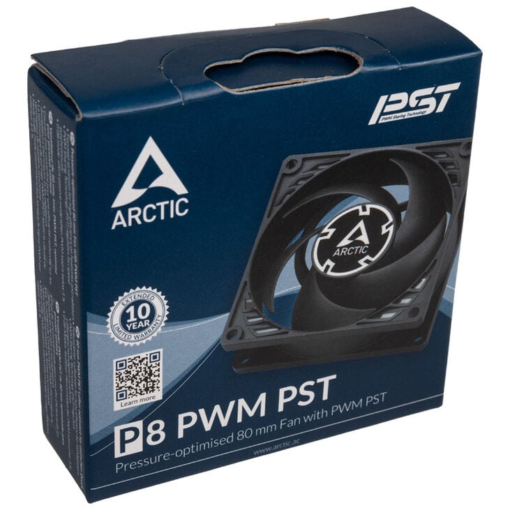 Arctic P8 PWM PST Lüfter, schwarz - 80 mm image number 4