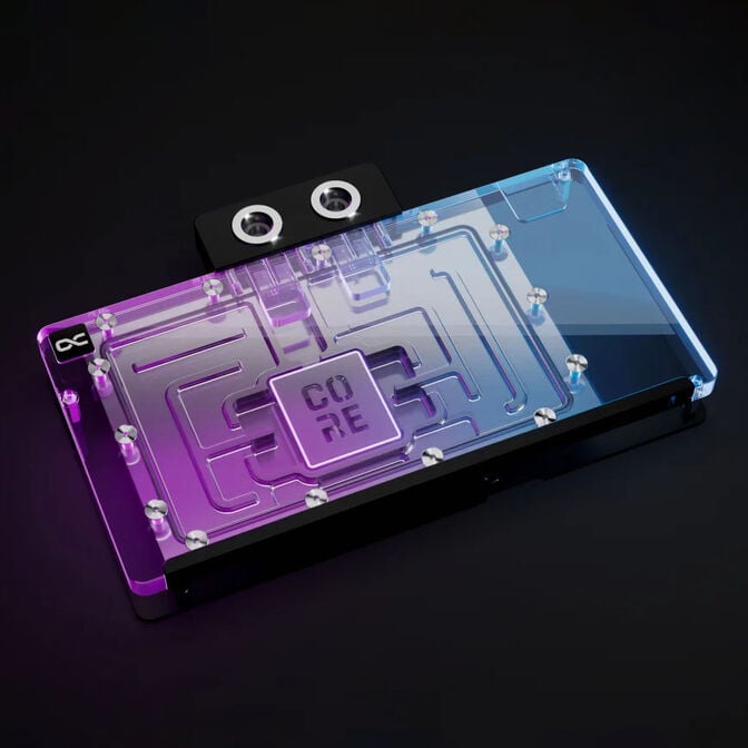 Alphacool Core GeForce RTX 5080 Solid + AMP Waterblock, Backplate - Acrylic, Black image number 2