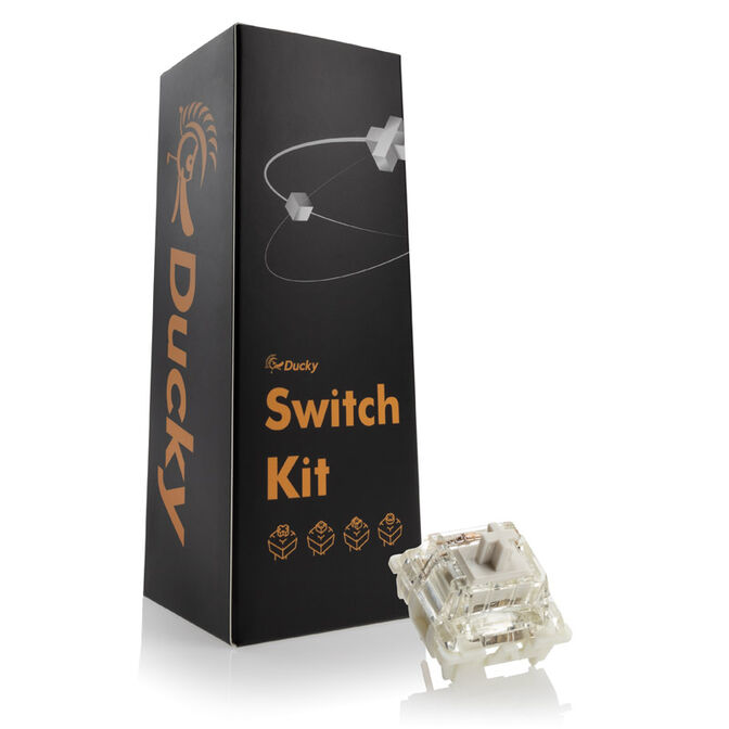 Ducky Gateron G Pro White Switches, mechanical, 3-Pin, linear, MX-Stem, 38g - 110 pieces image number 0