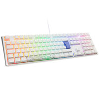 Ducky One 3 Classic Pure White Gaming Keyboard, RGB LED - MX-Blue