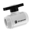 Bitspower Absperrhahn 2x IG 1/4 Zoll, schwarzer Griff - wei&szlig; image number null