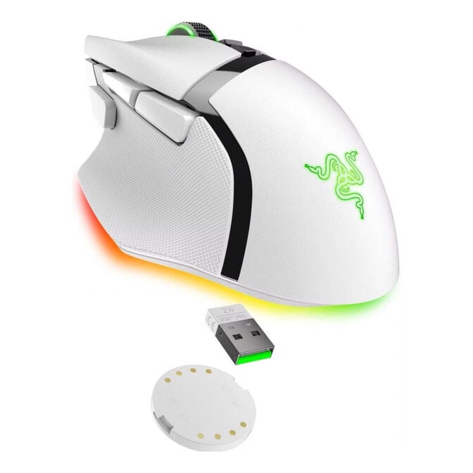 Razer Basilisk V3 Pro 35K Gaming Maus, kabellos, RGB - wei&szlig; image number 4