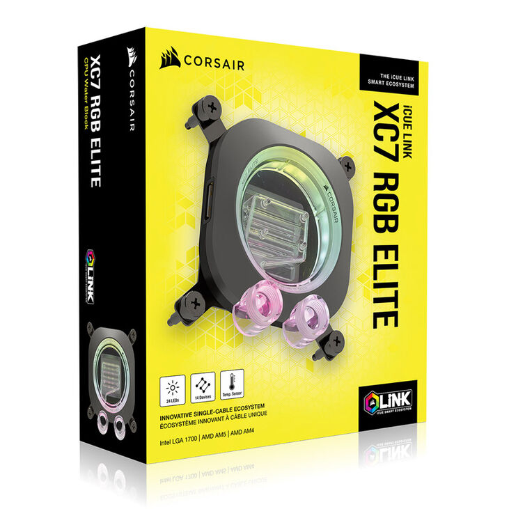 Corsair Hydro X Series XC7 RGB Elite CPU Wasserblock LGA 1700, AM4 / AM5 - schwarz image number 4