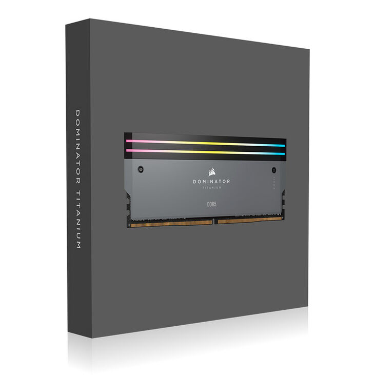 Corsair Dominator Titanium DDR5-6000 RAM, CL30, EXPO - 64 GB Dual-Kit, grey image number 9