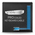 CableMod PRO Coiled Keyboard Cable USB A to Micro USB C, Specturm Blue - 150cm image number null