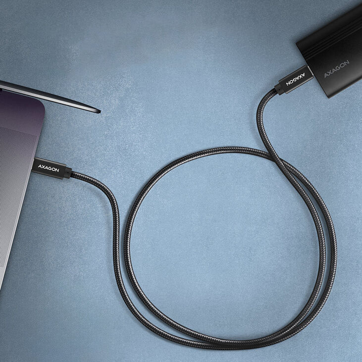 AXAGON BUCM32-CM05AB USB-C Extension Cable, USB 3.2, 240W PD - 50cm, black image number 6