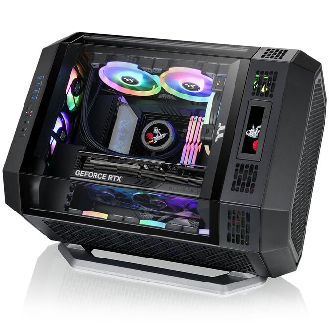 Thermaltake The Tower 600 PC Case, Mid Tower, ATX, Tempered Glass &ndash; includes 2x 140mm Fans, Black image number 7