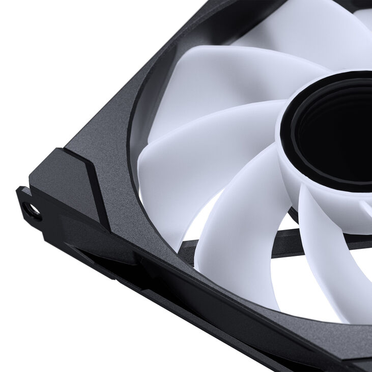 PHANTEKS M25 Gen2 PWM D-RGB Fan - Reverse Blade, 140mm, Black image number 8