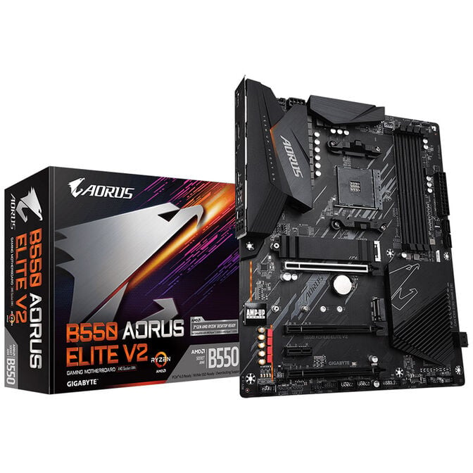 GIGABYTE B550 AORUS Elite V2 Mainboard, Sockel AM4, AMD B550, ATX, DDR4 image number 0