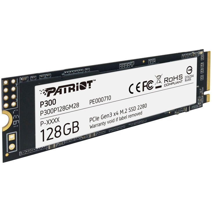 Patriot P300 NVMe SSD, PCIe 3.0 M.2 Type 2280 - 128 GB image number 1