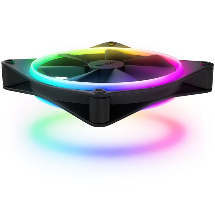 NZXT F140 RGB DUO, PWM, 140mm, 2-pack - black image number 2
