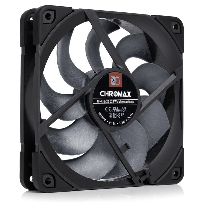 NOCTUA NF-A12x25 G2 PWM-L&uuml;fter - 120mm, chromax/black image number 2