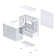 Jonsbo D200 PC Case, Mini Tower, mATX, Tempered Glass - white image number null