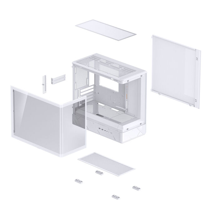 Jonsbo D200 PC Case, Mini Tower, mATX, Tempered Glass - white image number 19