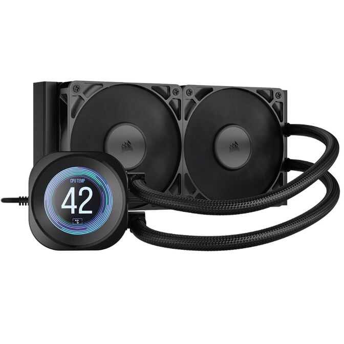 Corsair Nautilus RS 240 LCD ARGB Komplett-Wasserk&uuml;hlung - 240 mm, schwarz image number 1