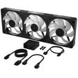 CORSAIR iCUE LINK RX360 II Unified Frame RGB Triple-Fan PWM-L&uuml;fter, 2.100U/min - mit Controller, schwarz image number null