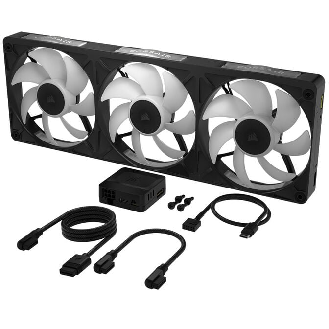 CORSAIR iCUE LINK RX360 II Unified Frame RGB Triple-Fan PWM-L&uuml;fter, 2.100U/min - mit Controller, schwarz image number 4