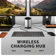 AXAGON HMC-WL9 USB-C Hub, 9in1-Dockingstation, 3x 10Gbps USB - grau image number null