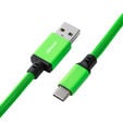 CableMod Classic Coiled Keyboard Cable USB-C to USB Type A, Viper Green - 150cm image number null