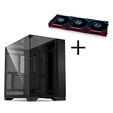 Lian Li O11 Vision Midi-Tower, Tempered Glass + TL LCD L&uuml;fter, 3er-Pack inkl. Controller - 120mm, schwarz image number null
