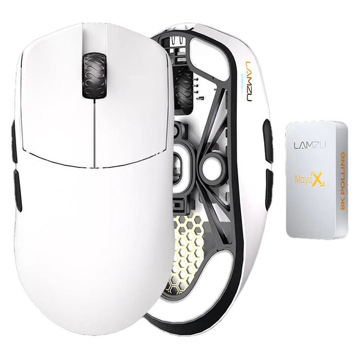 Lamzu Maya X Gaming Maus, 8.000Hz - Cloud White image number 3