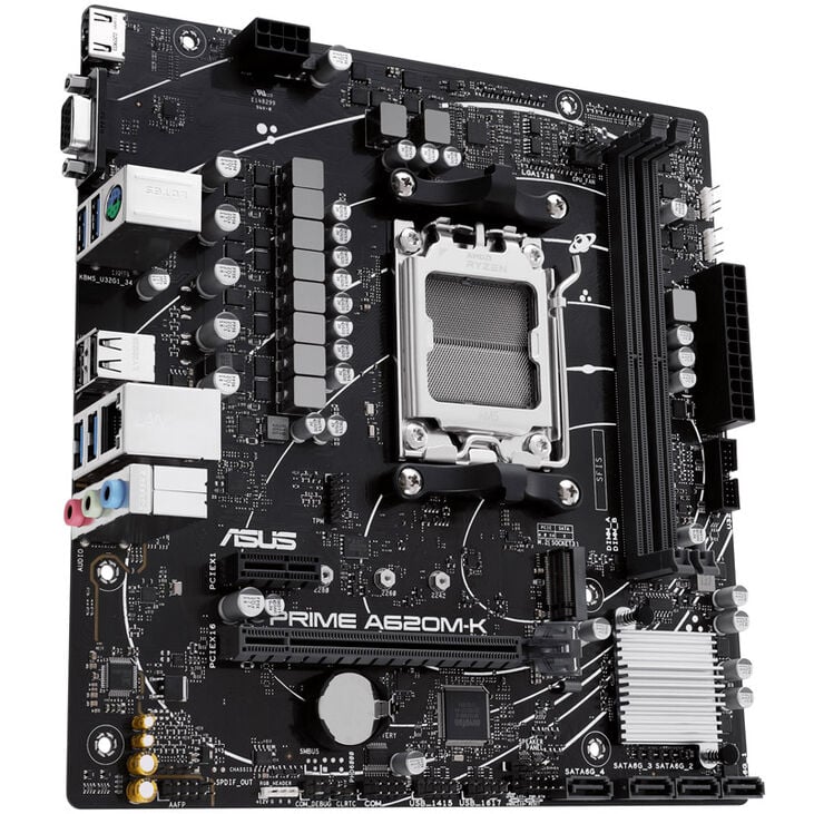 ASUS Prime A620M-K, AMD A620 Mainboard, Sockel AM5, DDR5 image number 4