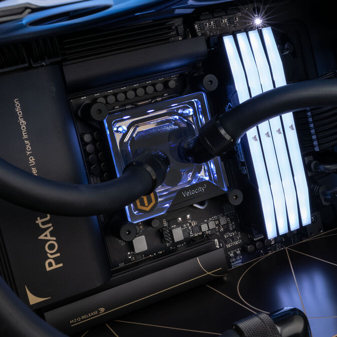 Gaming-PC Blue Nova, Intel Core Ultra, NVIDIA GeForce RTX 5090 - Custom Wasserk&uuml;hlung image number 4