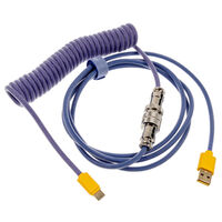 Ducky Premicord Horizon Spiralkabel, USB Typ C auf Typ A -1,8m