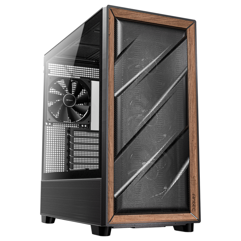 Antec Flux PC-Gehäuse, Midi-Tower, E-ATX, Tempered Glass - Schwarz