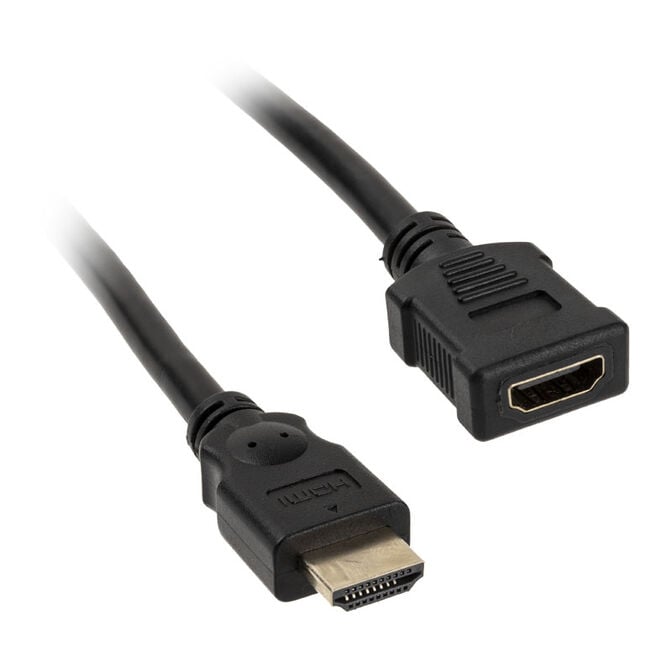 InLine HDMI Verl&auml;ngerung Stecker / Buchse, schwarz - 1m image number 0
