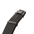 CableMod C-Series Pro ModMesh 12V-2x6-Kabel, Sleeved, 16-Pin zu 3x 8-Pin, f&uuml;r Corsair Type 4 und 3 PSUs - schwarz, 60cm image number null