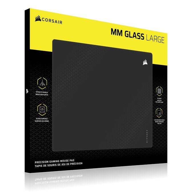 Corsair MM Glass Mauspad, matte Glasoberfl&auml;che, rutschfeste Basis - schwarz, 40cm x 50cm image number 13