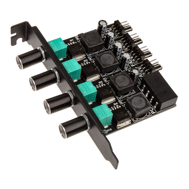 Lamptron CP436 4-channel fan controller for PCI slot - black image number 1